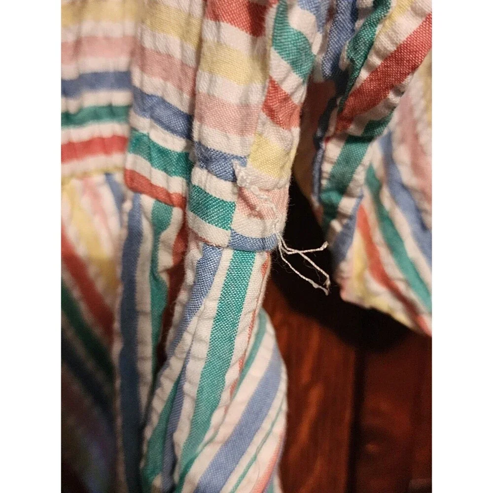 J. Crew Rainbow Seersucker Dress, XS